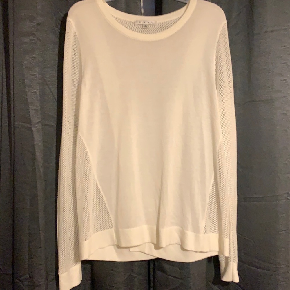 CAbi Mesh Split-back Sweater